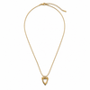 Chain 18K Gold-Plated Fine Chain with Open Outline Heart Pendant