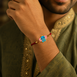 Rakhi Elephant Motif Charm Kids Character Rakhi