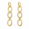 Earrings Gold-Tone Concentric Circle Crystal Earrings