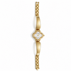 Watches Gold-Tone Clover Shape Dial Chain Bracelet Watch for Women
