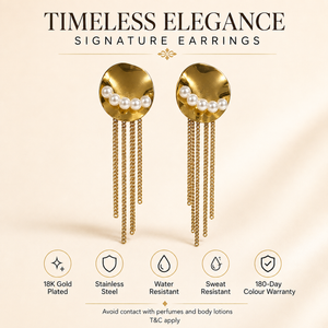 Earrings Gold-Tone Cushion Cut Stone Stud Earrings - House of Viya