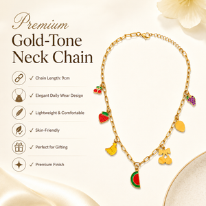 Anti tranish Gold plated 160 No. Chain Link with watermelon hanging chain for adults - 1 Pc