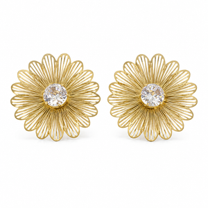 Earrings Gold-Tone Pearl Accent Round Dangle Earrings - House of Viya