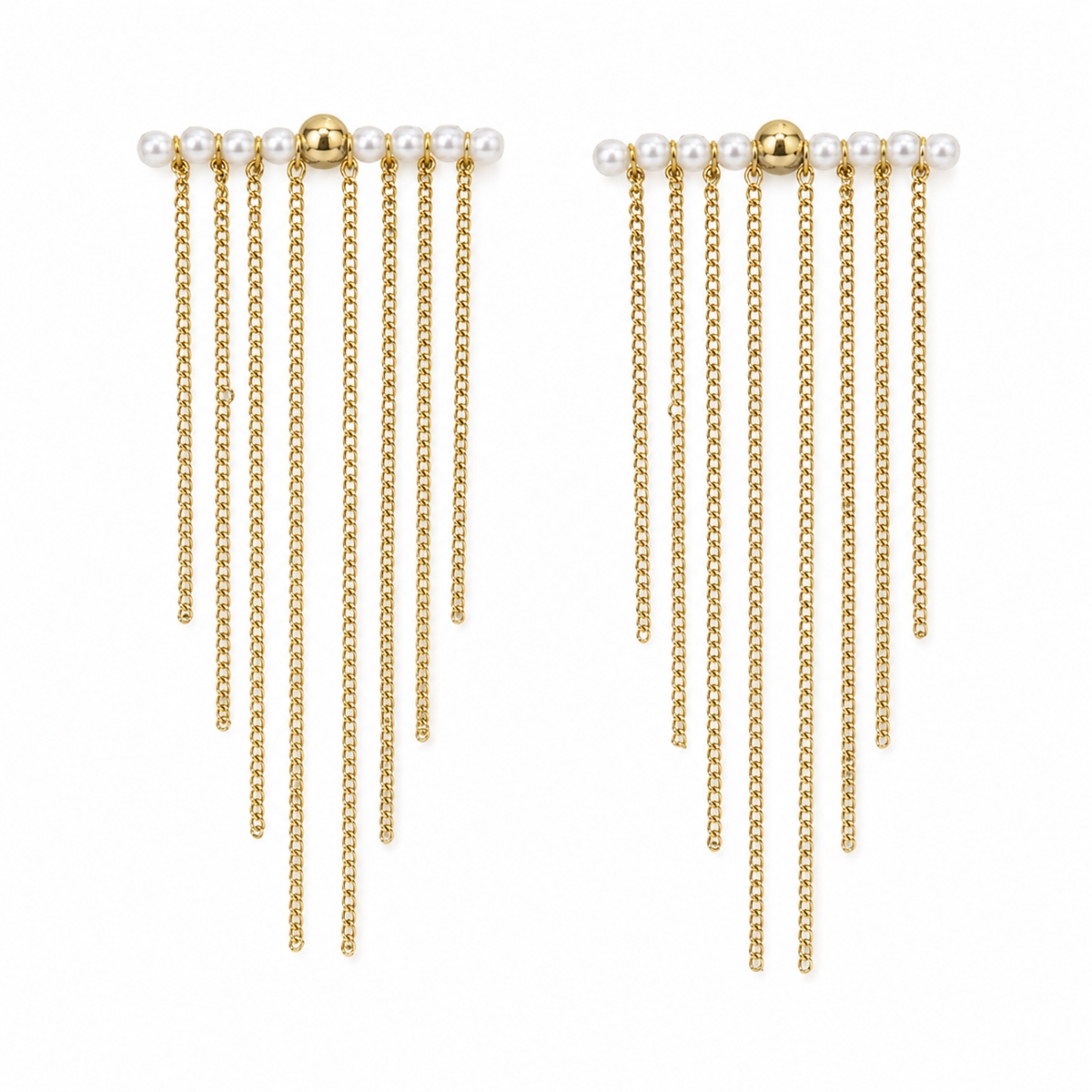 Earrings Gold-Tone Rectangular Stone Halo Drop Earrings