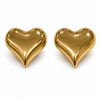 Earrings Gold-Tone Puffy Heart Stud Earrings