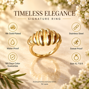 Anti tranish Gold plated Monarch Bread Ring for adults - 1PC
