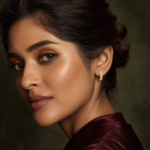 Earrings Gold-Tone Graduated Stone Linear Earrings - House of Viya