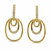 Earrings Gold-Tone Citrine Round Hoop Earrings