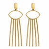Earrings Gold-Tone Radiant Rectangular Drop Earrings