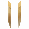 Earrings Gold-Tone Marquise Cluster Stone Earrings
