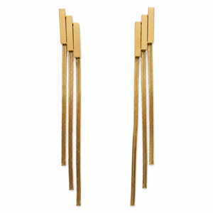 Earrings Gold-Tone Marquise Cluster Stone Earrings - House of Viya