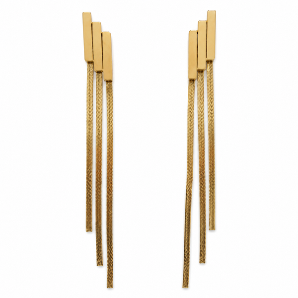 Earrings Gold-Tone Marquise Cluster Stone Earrings - House of Viya
