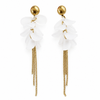 Earrings Gold-Tone Oval Cabochon Stone Stud Earrings
