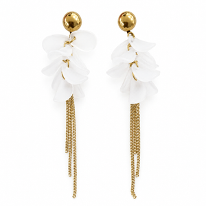 Earrings Gold-Tone Oval Cabochon Stone Stud Earrings - House of Viya