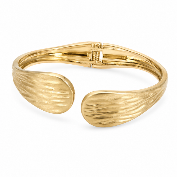 Kadas Gold-Tone Faceted Broad Kada