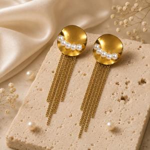 Earrings Gold-Tone Cushion Cut Stone Stud Earrings - House of Viya
