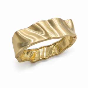 Kadas Gold-Tone Elegant Broad Kada
