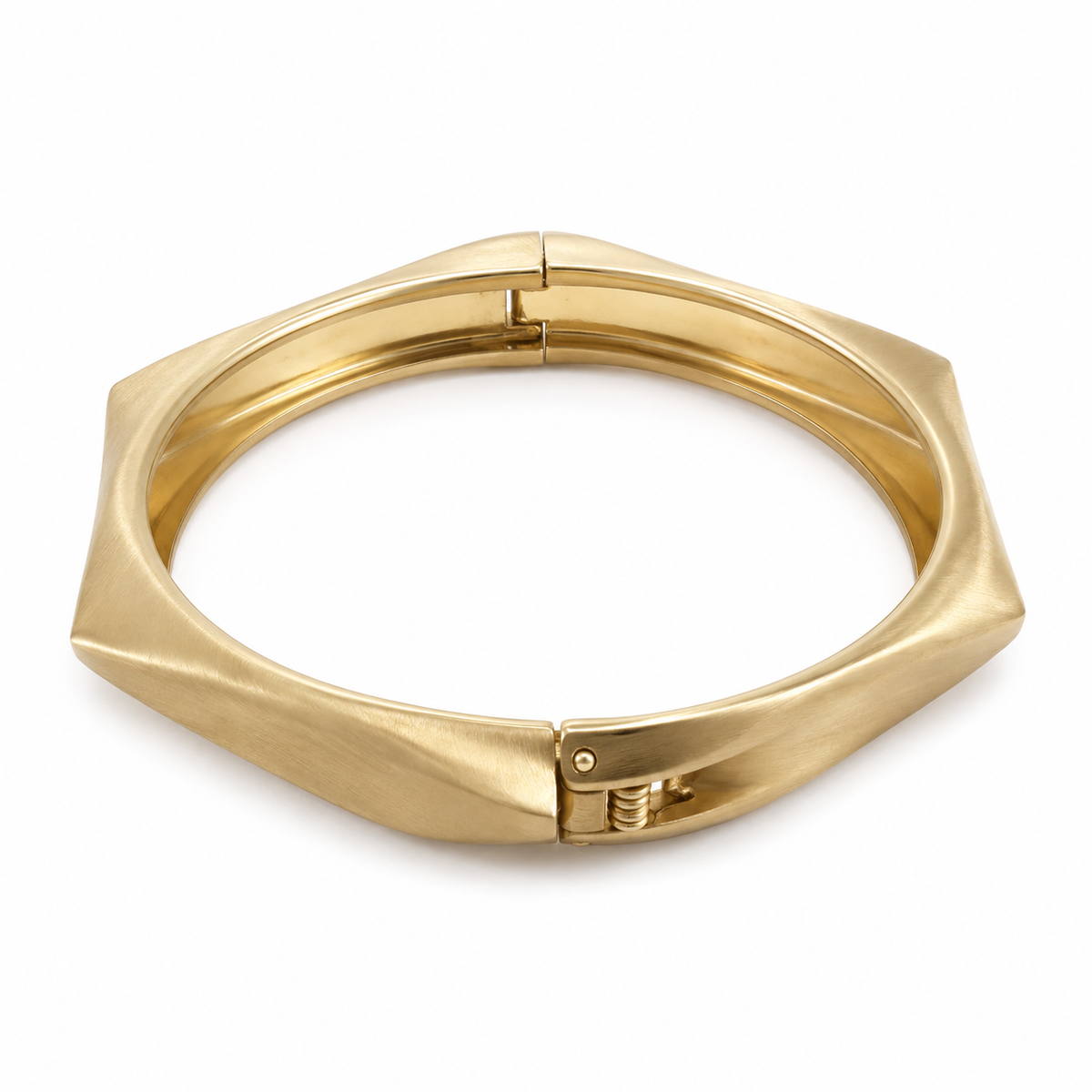 Kadas Gold-Tone Diamond-Cut Broad Kada