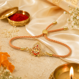 Rakhi Stone-Studded Hanuman Motif Religious Traditional Rakhi