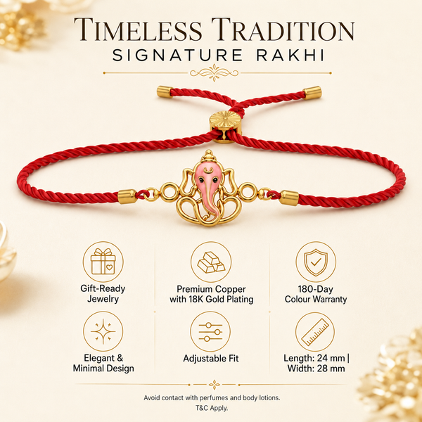Rakhi Ganesha Motif Religious Traditional Rakhi