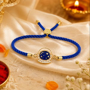 Rakhi Stone-Studded Astronaut Helmet Motif Kids Rakhi