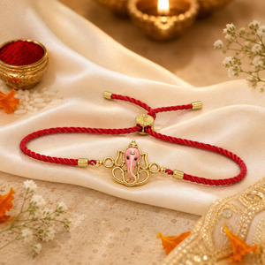 Rakhi Ganesha Motif Religious Traditional Rakhi
