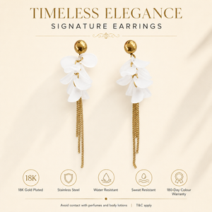 Earrings Gold-Tone Oval Cabochon Stone Stud Earrings - House of Viya