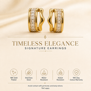 Earrings Gold-Tone Sunburst Radiating Stone Earrings - House of Viya