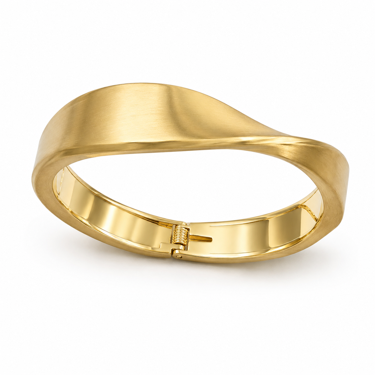 Kadas Gold-Tone Polished Openable Cuff Kada