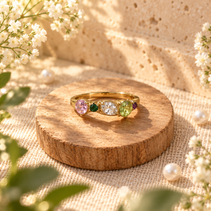 Rings Dual-Tone Polished White Stone Cocktail Ring