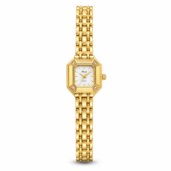 Watches Gold-Tone Square Dial Crystal Accent Panther Bracelet Watch for Women - House of Viya