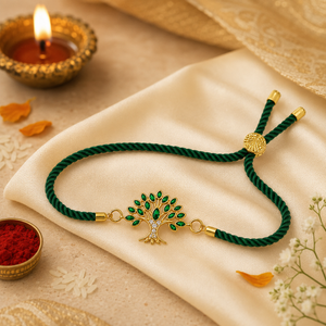 Rakhi Stone-Studded Tree Motif Floral Design Rakhi