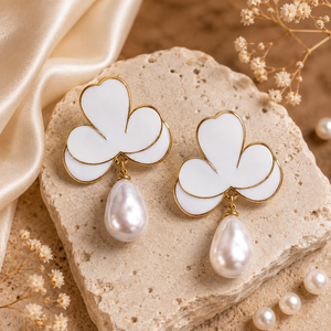 Earrings Gold-Tone Fancy Shaped Crystal Hoop Earrings - House of Viya