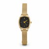 Watches Gold-Tone Octagonal Black Dial Multi Strand Bracelet Watch for Women