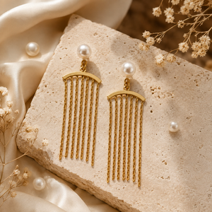 Earrings Gold-Tone Mixed Stone Multi-Charm Earrings - House of Viya