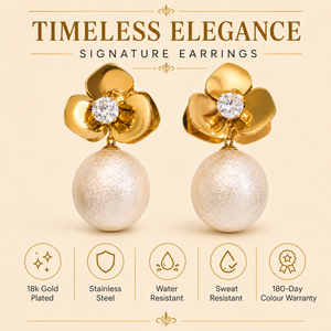Earrings Gold-Tone Bezel Set Stone Linear Earrings - House of Viya