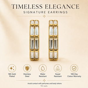 Earrings Gold-Tone Vintage Chandelier Crystal Earrings - House of Viya