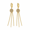 Earrings Gold-Tone Tourmaline Crystal Cluster Earrings
