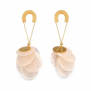 Earrings Gold-Tone Step Cut Geometric Drop Earrings - House of Viya