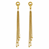 Earrings Gold-Tone Trilliant Cut Stone Drop Earrings