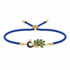 Rakhi Stone-Studded Peacock Motif Floral Design Rakhi
