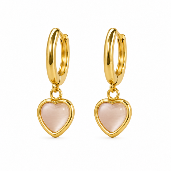 Earrings Gold-Tone Hollow Heart Outline Stud Earrings - House of Viya
