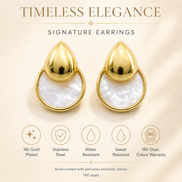Earrings Gold-Tone Rose Quartz Heart Drop Earrings - House of Viya