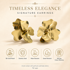 Earrings Gold-Tone Asscher Cut Square Drop Earrings - House of Viya