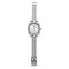 Watches Silver-Tone Square Dial Mesh Bracelet Watch for Women