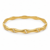 Gold Wavy Twist Organic Shape Diamond Kada for Women | Curve Point Stone Stainless Steel Ladies Bangle | Artistic Festive Jewellery