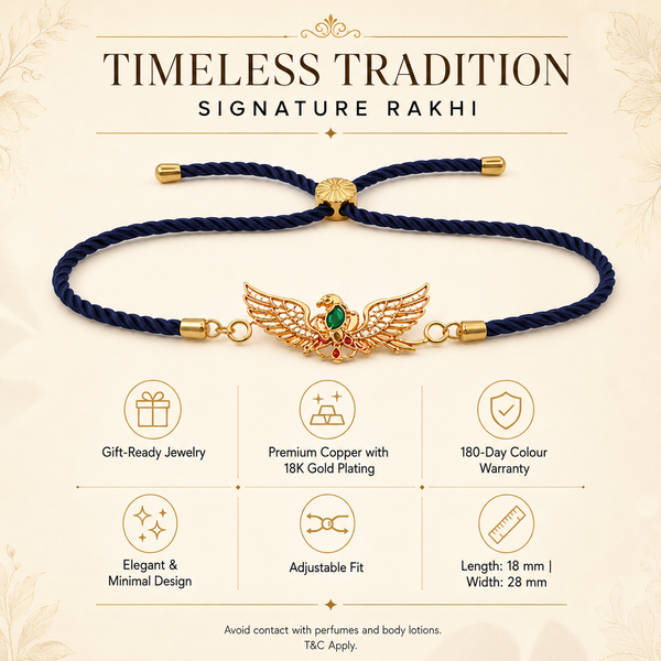 Rakhi Stone-Studded Garuda Motif Religious Rakhi