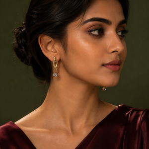 Earrings Gold-Tone Baguette Crystal Linear Drop Earrings - House of Viya