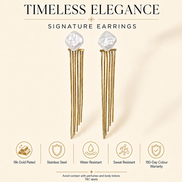 Earrings Gold-Tone Oval Frame Stone Hoop Earrings - House of Viya