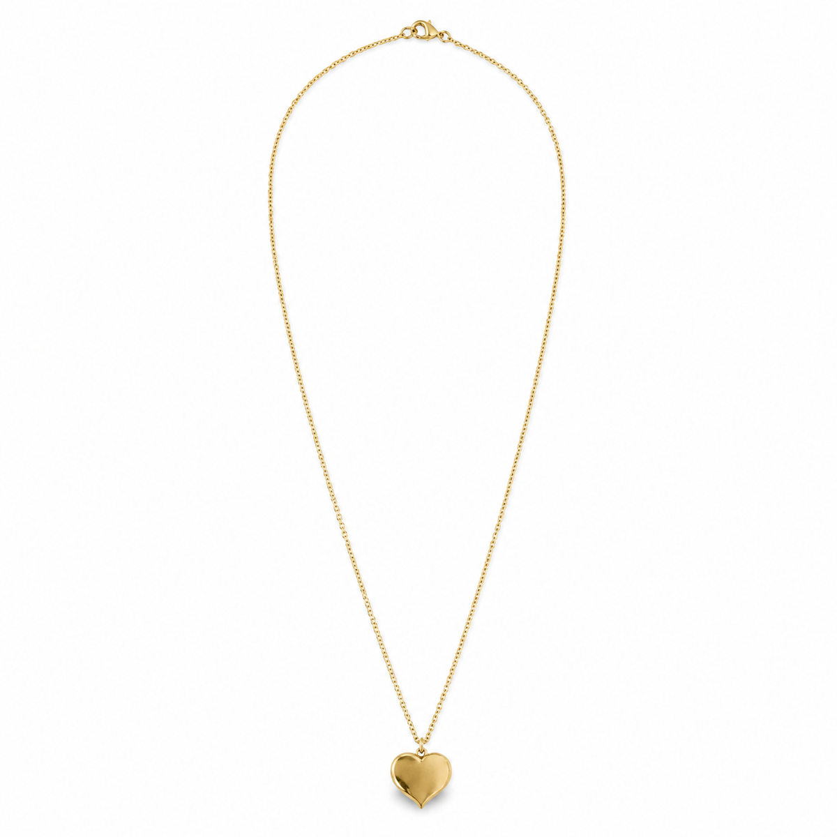 Chain 18K Gold-Plated Delicate Chain with Mini Heart Pendant